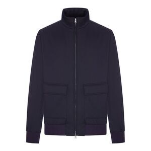 Herno Men Wool-Blend Zip-Up Bomber Jacket